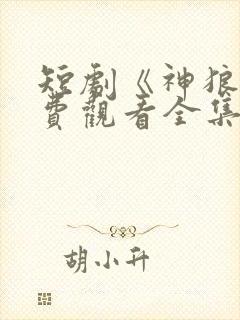 短剧《神狼》免费观看全集