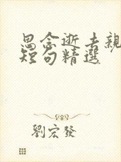 思念逝去亲人的短句精选