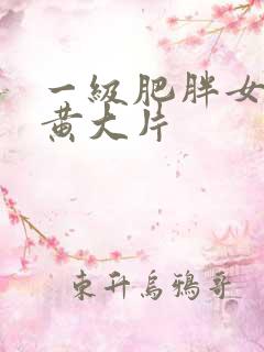 一级肥胖女人特黄大片 一级肥胖女人特黄大片