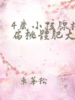 4岁小孩腺样体扁桃体肥大