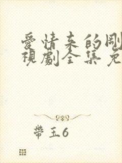 爱情来的刚好电视剧全集免费观看