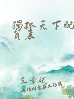 独孤天下配音演员表