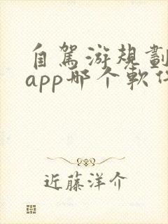 自驾游规划路线app哪个软件好