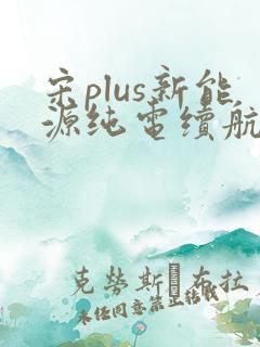 宋plus新能源纯电续航