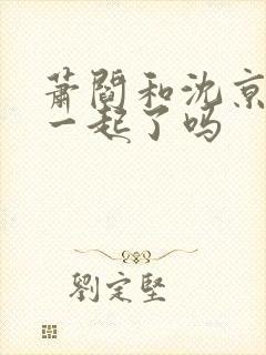 萧阎和沈京墨在一起了吗