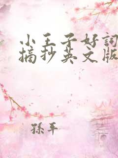 小王子好词好句摘抄英文版
