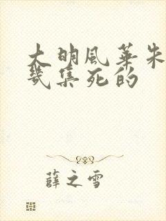 大明风华朱棣第几集死的