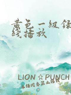 黄色一级录像在线播放