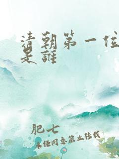 清朝第一位帝王是谁