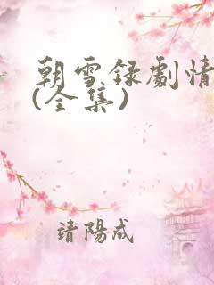 朝雪录剧情介绍(全集)