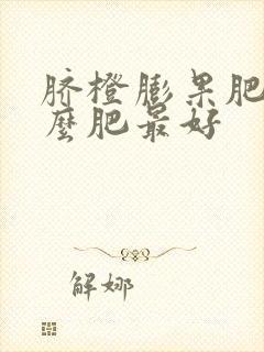 脐橙膨果肥用什么肥最好