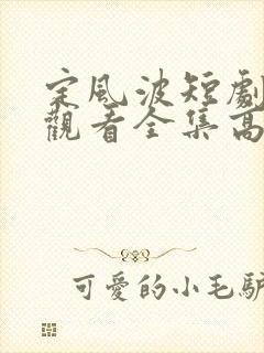 定风波短剧免费观看全集高清