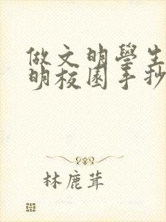做文明学生创文明校园手抄报内容