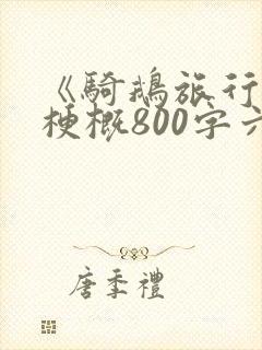 《骑鹅旅行记》梗概800字六年级
