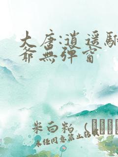 大唐:逍遥驸马爷无弹窗