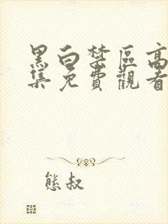 黑白禁区高清全集免费观看