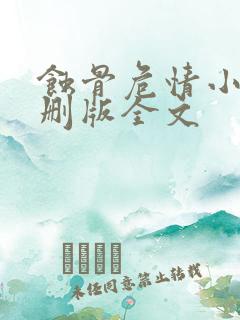 蚀骨危情小说未删版全文