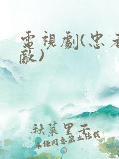 电视剧(忠者无敌)