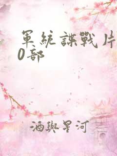 军统谍战片100部