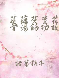 莲藕芡实花生排骨汤的功效