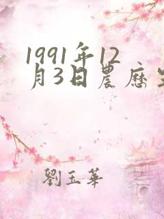 1991年12月3日农历生辰八字