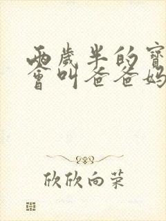 两岁半的宝宝只会叫爸爸妈妈怎么办