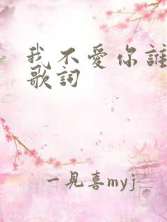 我不爱你谁爱你歌词