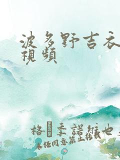 波多野吉衣aⅴ视频