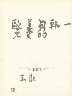欧美日韩一级片免费的