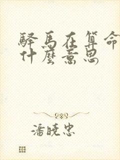 驿马在算命中是什么意思