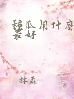 种瓜用什么肥料最好