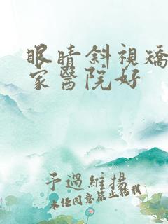 眼睛斜视矫正哪家医院好