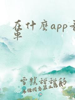 在什么app看车