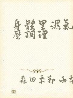身体里湿气重怎么调理