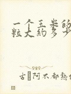 一个玉米的玉米粒大约多少克