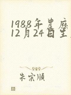 1988年农历12月24日生辰八字