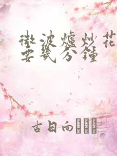 微波炉炒花生米要几分钟