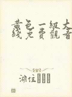 黄色一级大片在线免费观看