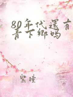 80年代还有知青下乡吗