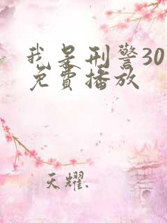 我是刑警30集免费播放