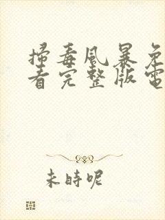 扫毒风暴免费观看完整版电视剧高清