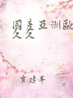国产亚洲欧美久久久