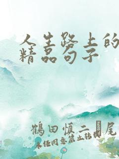 人生路上的感悟精品句子