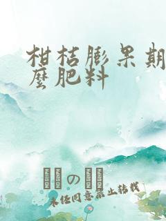 柑桔膨果期用什么肥料