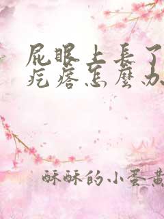 屁眼上长了个硬疙瘩怎么办