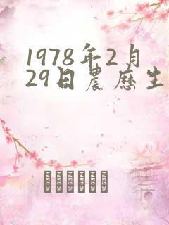1978年2月29日农历生辰八字