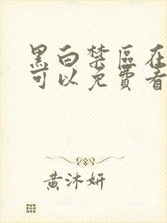 黑白禁区在哪里可以免费看