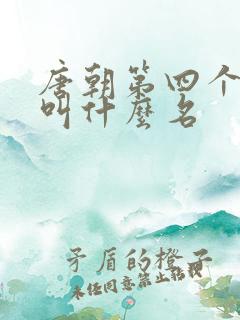 唐朝第四个皇上叫什么名
