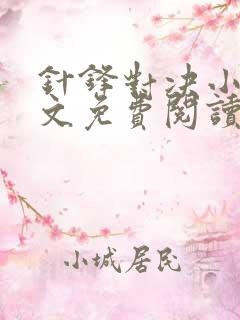 针锋对决小说全文免费阅读