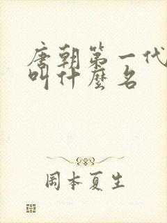 唐朝第一代皇上叫什么名